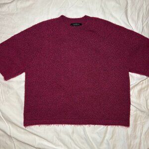 Ann Taylor Women's Sweater Size S Purple Short Sleeve Office Preppy Classic Luxe